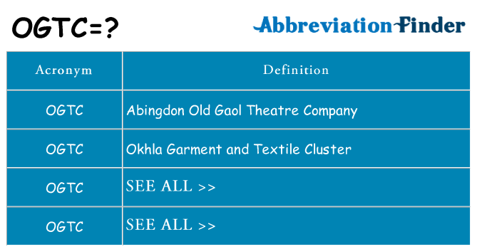 What does ogtc stand for