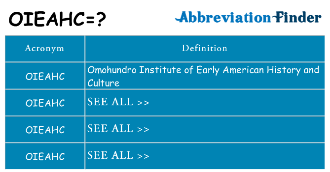 What does oieahc stand for