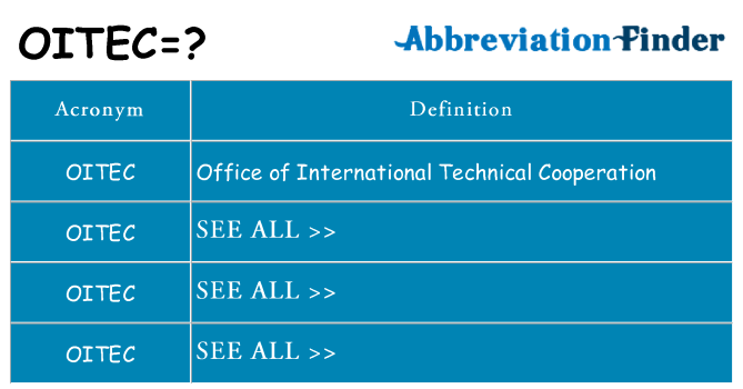 What does oitec stand for