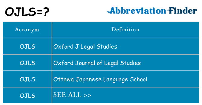 What does ojls stand for