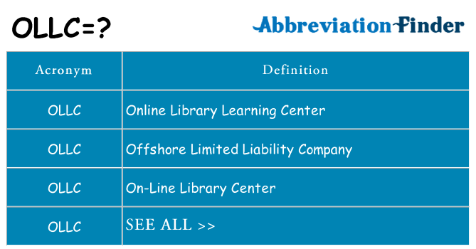 What does ollc stand for