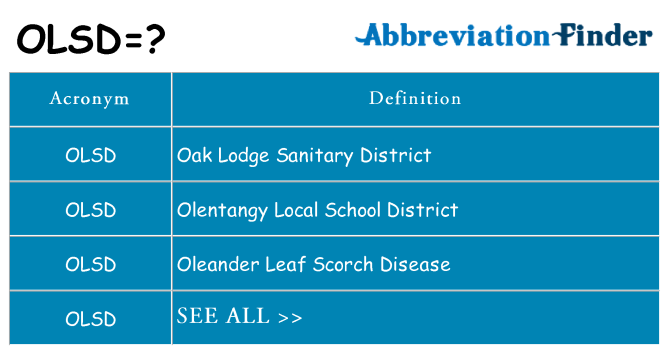 What does olsd stand for