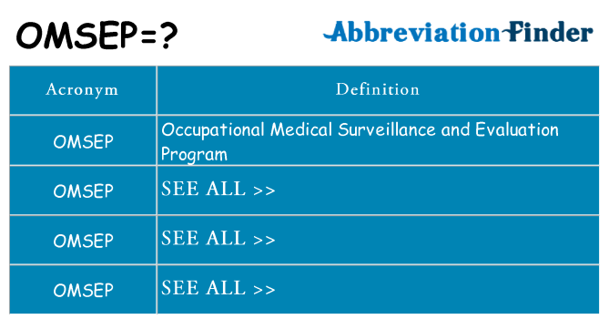 What does omsep stand for