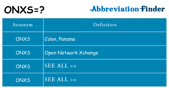 What does onxs stand for