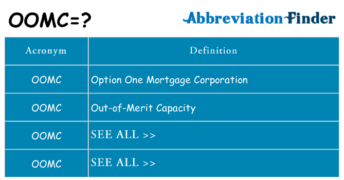 What does oomc stand for