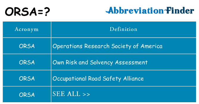 What does orsa stand for