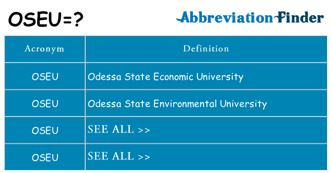 What does oseu stand for