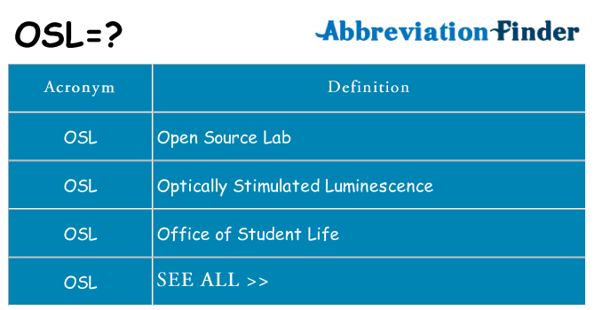 What does osl stand for
