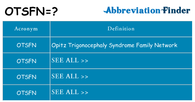 What does otsfn stand for