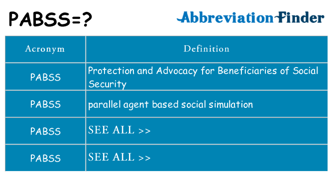 What does pabss stand for