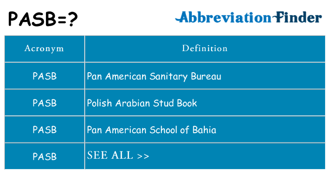 What does pasb stand for