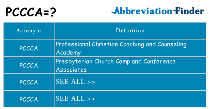 What does pccca stand for