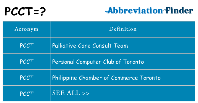 What does pcct stand for