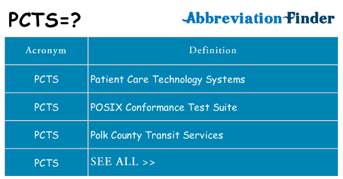 What does pcts stand for