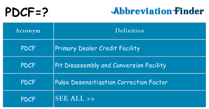 What does pdcf stand for