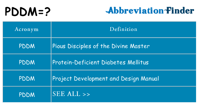 What does pddm stand for