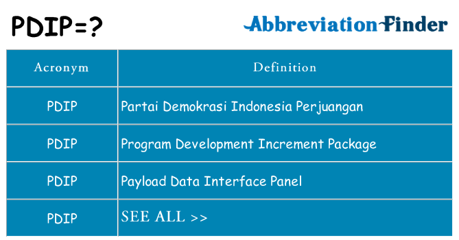 What does pdip stand for