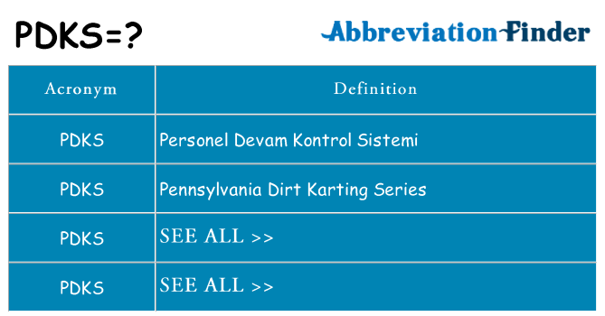 What does pdks stand for