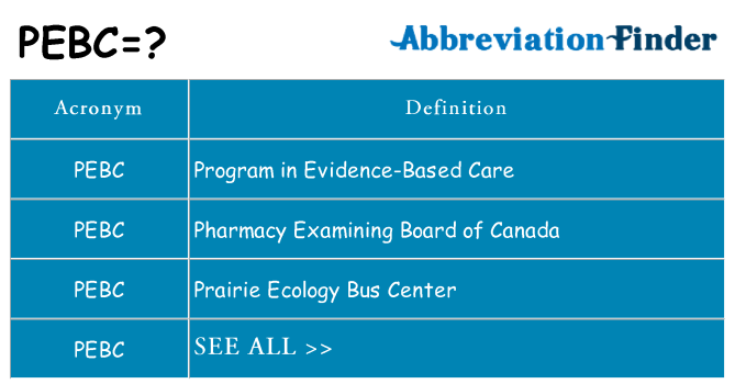 What does pebc stand for