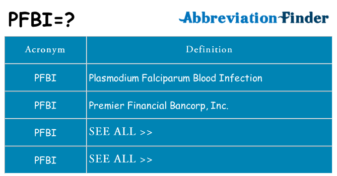 What does pfbi stand for