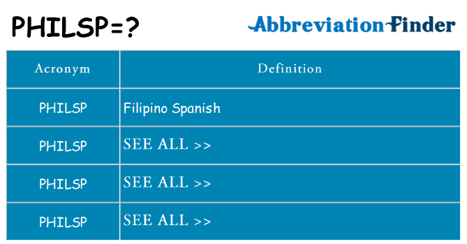 What does philsp stand for