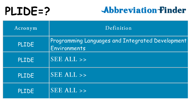 What does plide stand for