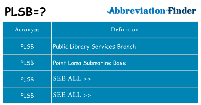 What does plsb stand for