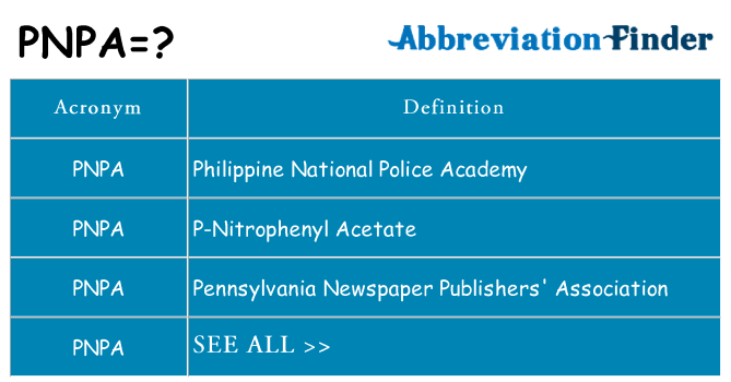 What does pnpa stand for