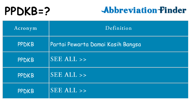 What does ppdkb stand for
