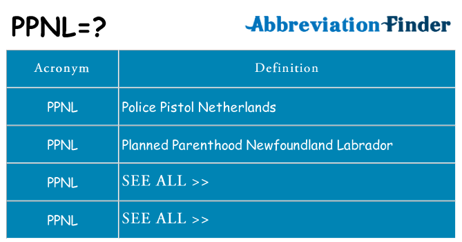 What does ppnl stand for