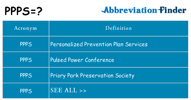 What does ppps stand for