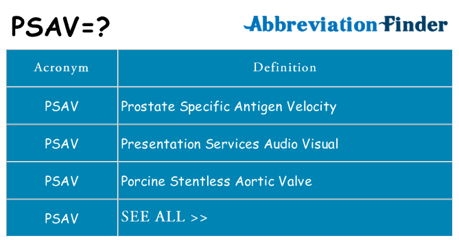 What does psav stand for