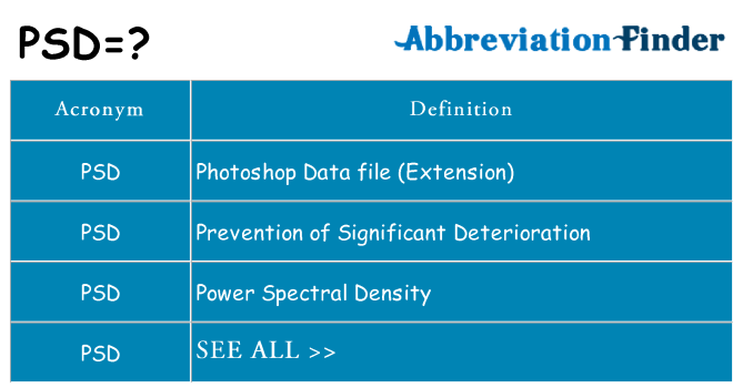 Definition of PSD