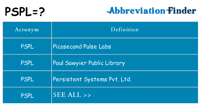 What does pspl stand for