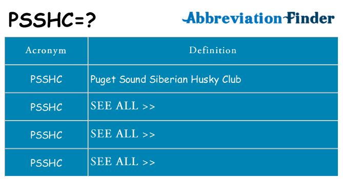What does psshc stand for