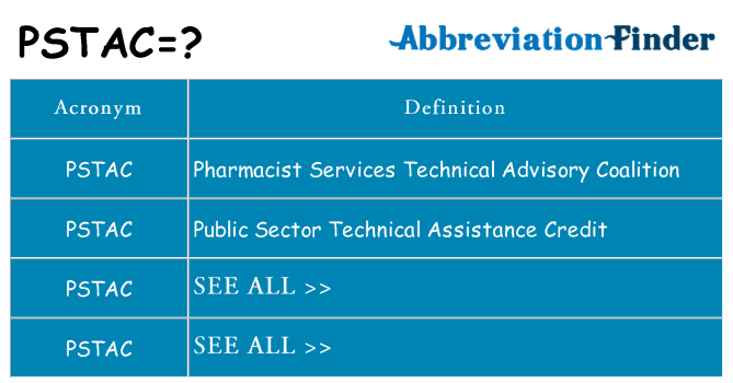 What does pstac stand for