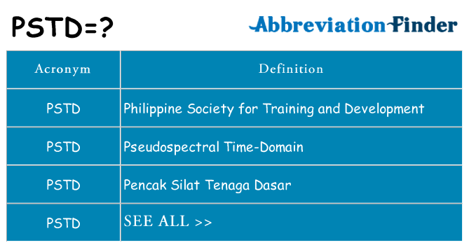 What does pstd stand for