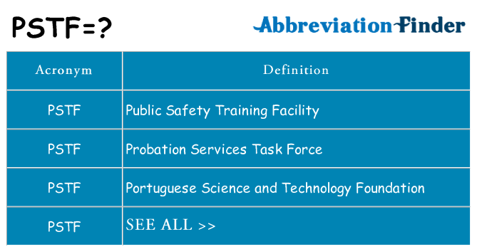 What does pstf stand for