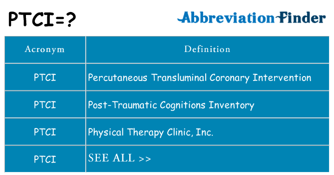 What does ptci stand for