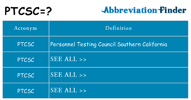 What does ptcsc stand for