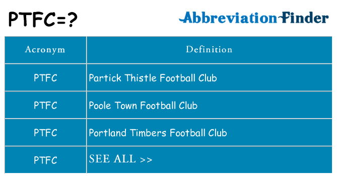 What does ptfc stand for
