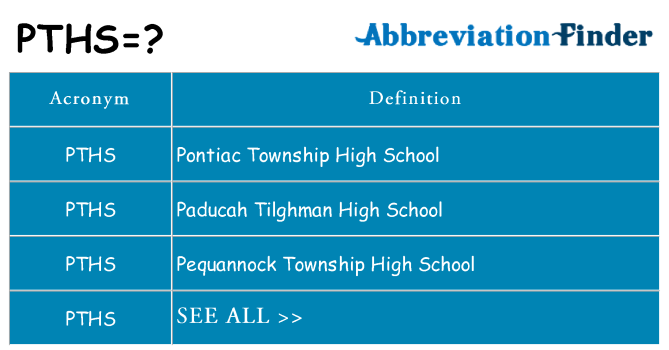 What does pths stand for