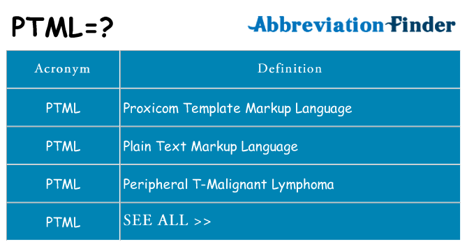 What does ptml stand for