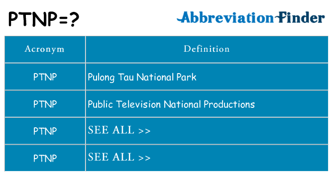 What does ptnp stand for