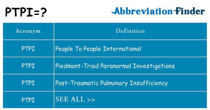 What does ptpi stand for