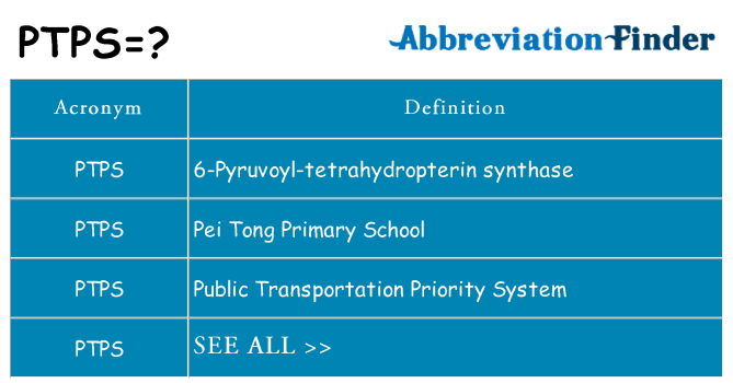 What does ptps stand for