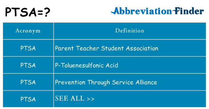 What does ptsa stand for