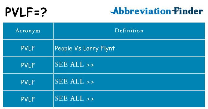 What does pvlf stand for