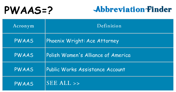 What does pwaas stand for