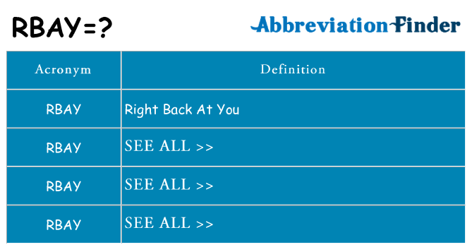 What does rbay stand for